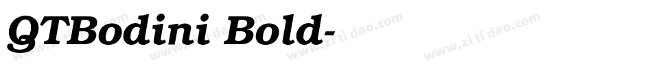 QTBodini Bold字体转换